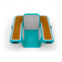 Chaise d'eau gonflable portable avec porte-gobelet, transat flottant à séchage rapide pour piscine, lac, plage et fête d'été