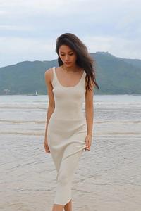 <span class=keywords><strong>Abito</strong></span> aderente da donna aderente alla moda di alta qualità vestito Casual lavorato <span class=keywords><strong>a</strong></span> <span class=keywords><strong>maglia</strong></span> <span class=keywords><strong>a</strong></span> costine - Product Image 2