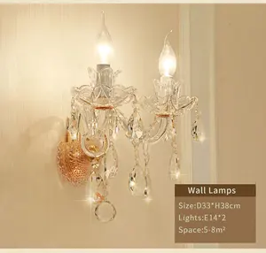 Luxus moderne Goldglas K9 Kristall Kronleuchter Innen Wohnzimmer hängende Beleuchtung für Hotelzimmer Pendel leuchten Kronleuchter