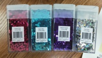 Vente directe d'usine, poudre de paillettes colorée en emballage de 1,5 oz pour la peinture, le slime, la boue de cristal, le maquillage de mariage, les ongles
