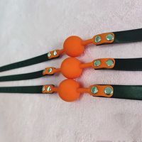 BDSM cuir retenue balle Gag Silicone bouche bouchon réglable Bondage museau avec sangle pour Couples adultes SM Roleplay Sex Toy