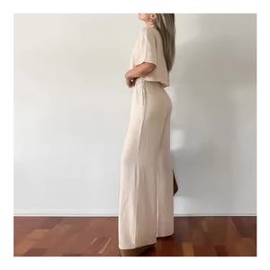 Customize New Arrival Ladies Cotton <b>Pants</b> for Women High Waist Stylish <b>Pants</b> Sets for Women - Product Image 2