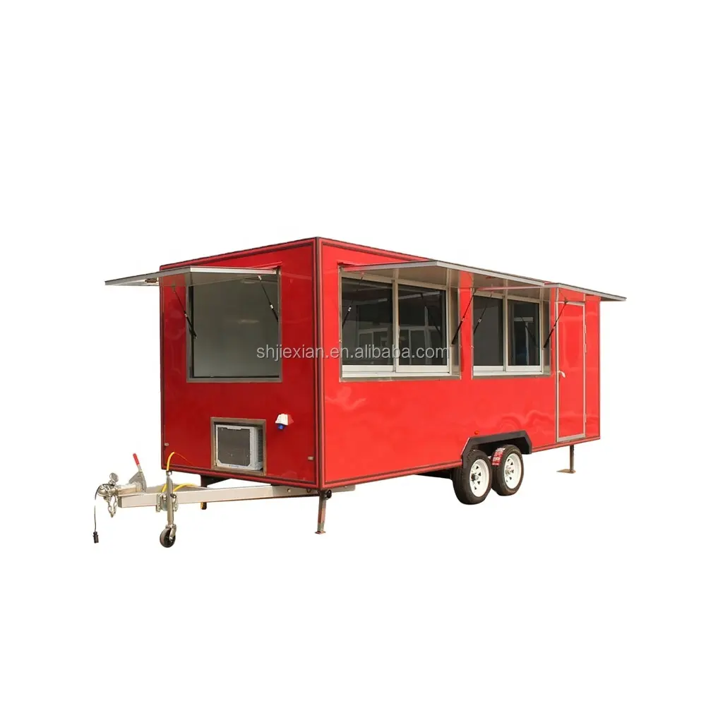 Camión de comida rápida móvil para cocina, JX-FS580 Miami con cocina completa a la venta