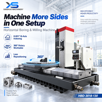 Machine de perçage et de fraisage horizontale CNC à 3 axes, robuste, BT50 22/26kW, facile à utiliser, centre d'usinage HBD-3018-130