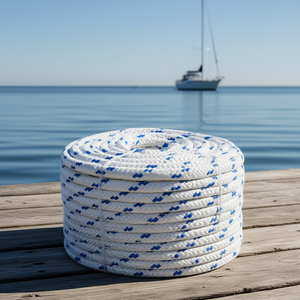 Cuerda Marina Blanca de 6 mm x 100 m, Trenzada, Grado Industrial, Empalmable, Resistente a Químicos, para Uso Marino - Product Image 2