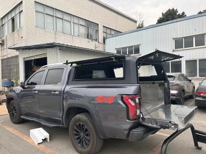 Couverture de benne rétractable universelle en alliage d'aluminium noir, imperméable et anti-corrosion pour pick-up BYD Shark 6 4x4 avec hardtop - Product Image 2