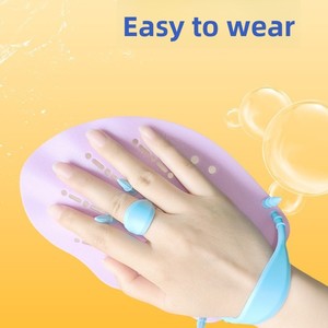 Palmes de natation en silicone pour adultes et enfants, style paume, entraînement, amélioration de la vitesse, nouvelle couleur macaron - Product Image 3