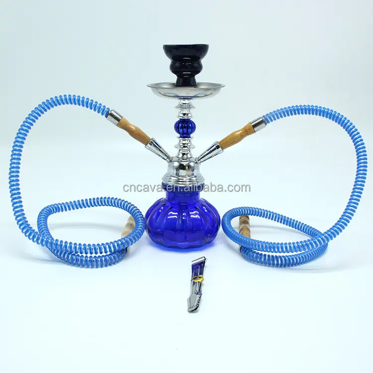 Shisha hookah-chicha design moderne, tuyau en plastique, à double racine, verre pour fumer, style arabe, 2022