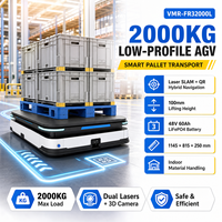 Robot AMR de Carga Pesada para Almacén, 2000 kg/2T, Navegación Láser SLAM, Robot Autónomo con Sistema de Elevación para Manipulación Automatizada de Materiales