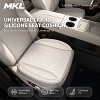 Coussin de siège de voiture universel anti-taches en cuir, lot de 3 pièces, mousse de latex naturel, silicone liquide, antidérapant, vente en gros