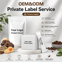 Poudre de café aux champignons sans sucre, saveur douce, en gros usine, personnalisable, avec extrait de feuille de lotus et de Reishi, pour la perte de poids chez l'adulte, OEM ODM