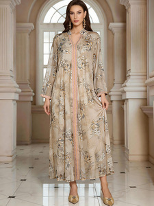 Vestido Musulmán de Moda, Lujoso con Bordado y Lentejuelas, Estilo Oriente Medio, Dubái, Abayas, Turquía, Caftán, <span class=keywords><strong>Ropa</strong></span> Islámica Larga <span class=keywords><strong>para</strong></span> <span class=keywords><strong>Mujer</strong></span> - Product Image 3