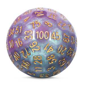 Dados de Resina de 50 mm, D100, Azul y Rosa, con Logotipo Personalizado para D&D, Dados de Monstruo, Rodillo de Dados de 100 Caras, Juego de Rol Poliedrico - Product Image 1