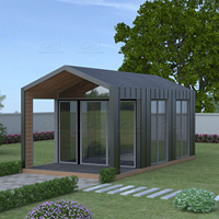 Villa préfabriquée européenne de luxe, couleur personnalisée, toiture en alliage d'aluminium, structure en acier pour bâtiment de vacances, bureau, installation rapide