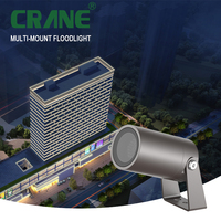 Projecteur extérieur multi-positions en aluminium IP65, étanche à la poussière et à l'eau, avec technologie COB, pour parcs et jardins