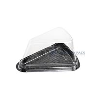 Conteneurs en plastique jetables pour tranches de gâteau avec couvercles, emballages alimentaires pour desserts et collations, vente en gros d'usine
