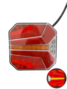 Feu Stop Carré Néon HAMBURGER <span class=keywords><strong>6</strong></span> Fonctions <span class=keywords><strong>Clignotant</strong></span> Dynamique 24 <span class=keywords><strong>Volts</strong></span> - Product Image 1