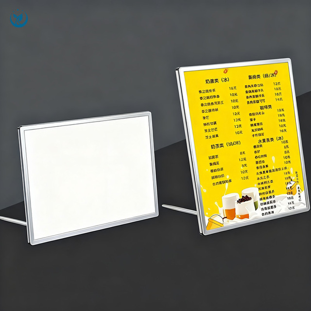 A4 A3 A2 A1 Ultra Thin Light Box Frame Poster Aluminum Snap Frame Restaurant Menu Board Temper Glass Acrylic Led Light Box