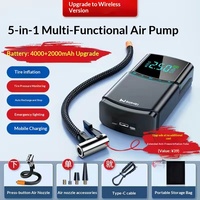 Pompe à air portable sans fil pour voiture, gonfleur de pneus électrique automatique, jauge de pression des pneus, voyant lumineux d'avertissement, modèle monocylindre