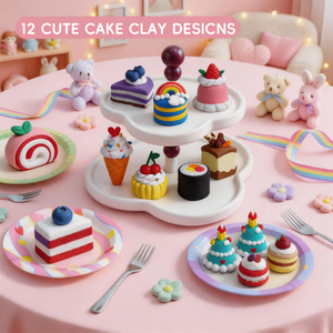 Nouvelles idées de produits : Pâte à <span class=keywords><strong>modeler</strong></span>, pâte à dessin, argile à séchage à l'air sur le thème des desserts, pour enfants, jouet créatif DIY - Product Image 2