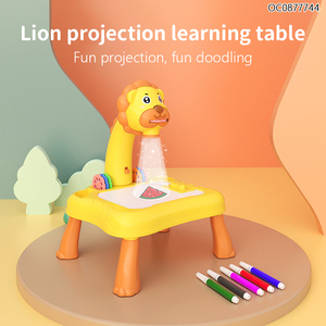 Juguetes educativos con diseño de León de dibujos animados para niños <span class=keywords><strong>2023</strong></span> mesa de dibujo con proyector - Product Image 2
