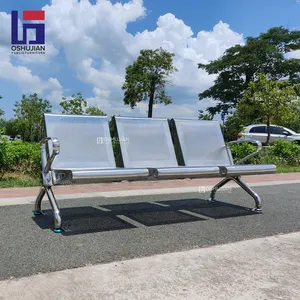 Oshujian outdoor stainless steel chair hospital waiting room bench seating link gang waiting chair
