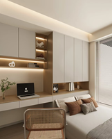 Suite complète personnalisable pour chambres d'enfants : lit, bureau, armoire de rangement, fonction inclinable pour hôtels, appartements, villas