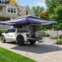 Huntoo Remorque de camping 4x4 de haute qualité pour overlanding, camping-car moderne en aluminium, camping-car pliable pour pick-up