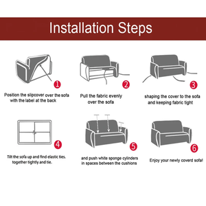 <span class=keywords><strong>Copridivano</strong></span> Elasticizzato Componibile Moderno Classico in Tessuto di Seta di Latte con Stampa Natalizia Rossa - Product Image 4
