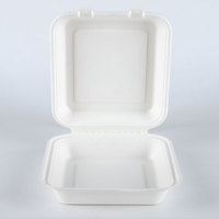 8*8 bols biodégradables 205-220-70 boîtes à lunch jetables en bagasse de canne à sucre maintenant disponibles pour le marché des EAU bois de bambou