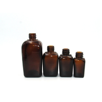 Flacon pulvérisateur carré en verre ambré de 30 ml avec pompe pour huiles essentielles et parfums