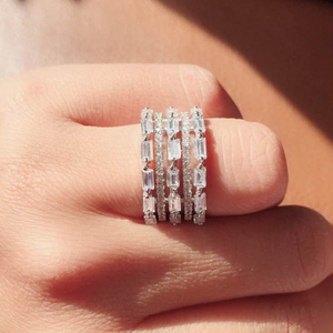 Bagues en zircone cubique RAKOL RP1041, bagues en argent avec diamants pour femmes - Product Image 4