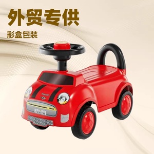 Mini Kids Ride On Car 12 Inch Wheels 1-3 Years Old Push Pull Toy Vehicle With Steering Wheel And Horn - Product Image 1
