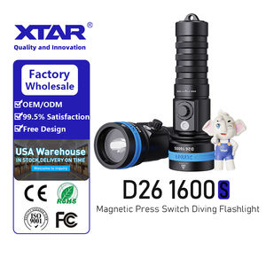 Lampe de plongée XTAR D26 1600S avec interrupteur magnétique, 1600 lumens, rechargeable, IPX8, étanche, lampe de plongée sous-marine - Product Image 1