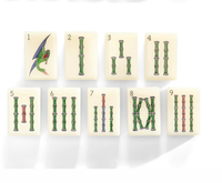 Tuiles de Mahjong en Acrylique Style Antique de Luxe - Motifs Classiques Durables de Personnages et de Flore, Base Blanc Crème avec Art Émaillé Coloré
