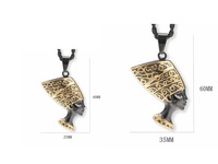 Yiwu DAICY Hip Hop plaqué or reine égyptienne Cléopâtre pendentif en acier inoxydable Nefertiti collier pour femmes hommes