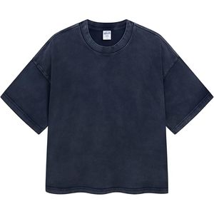 เสื้อยืดโอเวอร์ไซส์ผู้ชาย FOXA ผ้าฝ้ายวินเทจทรงหลวม ใส่ได้ทั้งชายและหญิง แขนสั้น ทรงบ็อกซ์ สไตล์ Y2k - Product Image 1
