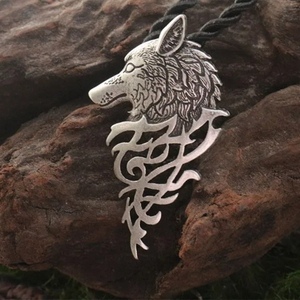 Collar vikingo con colgante de cabeza de lobo celta, joyería de moda, amuleto sobrenatural - Product Image 4