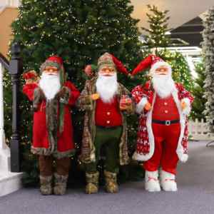 Santa Claus y Mamá Claus de Tela de Tamaño Real, Adornos Navideños para Exteriores, Decoraciones Navideñas - Product Image 6