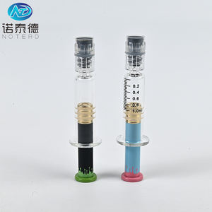 Proveedor caliente DAB Embalaje Destilado de aceite 1mL Jeringa de vidrio con émbolo de metal - Product Image 1