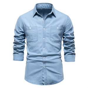 Camisas vaqueras <span class=keywords><strong>de</strong></span> alta calidad para <span class=keywords><strong>hombre</strong></span>, camisas cómodas <span class=keywords><strong>de</strong></span> <span class=keywords><strong>vestir</strong></span> para <span class=keywords><strong>hombre</strong></span>, camisas vaqueras <span class=keywords><strong>de</strong></span> manga larga para <span class=keywords><strong>hombre</strong></span> - Product Image 4