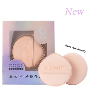 Wholesale Powder Puff Triangle Cosmetic Makeup Thick Soft Finger Velvet Triangle Powder Puff Private Label Logo Packaging