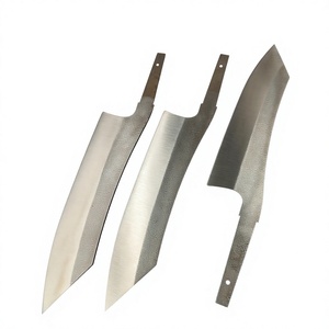 Lame de couteau de chef Kiritsuke courbée, qualité industrielle, en acier Sleipner traité thermiquement non modifiable, 60-62 HRC, pour cuisine, DIY, OEM - Product Image 4