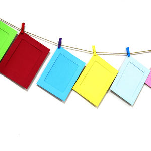 Ảnh Treo Tường Trang Trí Nhà Cửa Sinh Nhật Tự Làm Phổ Biến Khung Cắt Dán Giấy Nhiều Màu Hình Chữ Nhật Để Trưng Bày Ảnh - Product Image 4