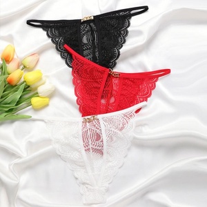 Slip Sexy in Pizzo da Donna Design Aperto Trasparente Nero Intimo in Rete Hot Tanga G-string Alla Moda per Ragazze Giovani - Product Image 3