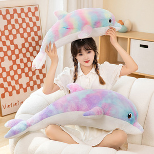 Simpatico Peluche a Forma di Delfino Colorato, Giocattolo Creativo con Imbottitura in Cotone PP, Morbidissimo <span class=keywords><strong>Cuscino</strong></span> per <span class=keywords><strong>Bambini</strong></span> - Product Image 5