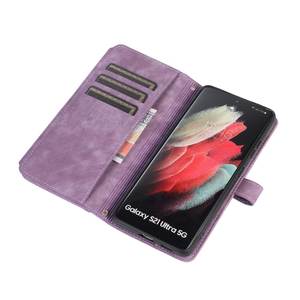 <span class=keywords><strong>Pochette</strong></span> portefeuille à fente pour carte PU à fermeture éclair avec coque de téléphone à fermeture magnétique pour Samsung <span class=keywords><strong>S22</strong></span> S23 Plus S24 <span class=keywords><strong>Ultra</strong></span> - Product Image 5