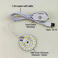 Lampe de bureau LED USB 1.5M avec 3 couleurs 3W 10W interrupteur tactile à intensité variable Mini taille pour la lecture de chambre à coucher ou la veilleuse