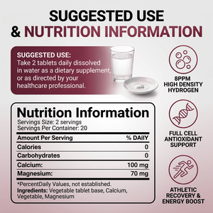 Tabletas Efervescentes de Agua Hidrogenada de Fábrica Estadounidense, Marca Privada, Suplemento Antioxidante para la Recuperación Celular, Vegano, GMP, OEM, a Granel - Product Image 4