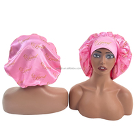 Bon marché, quantité minimale de commande bas, boîte-cadeau d'emballage de perruque avec logo personnalisé, ensemble de sacs de courses en satin avec bonnet de bord